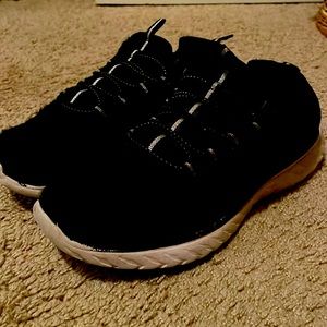 Black running shoes